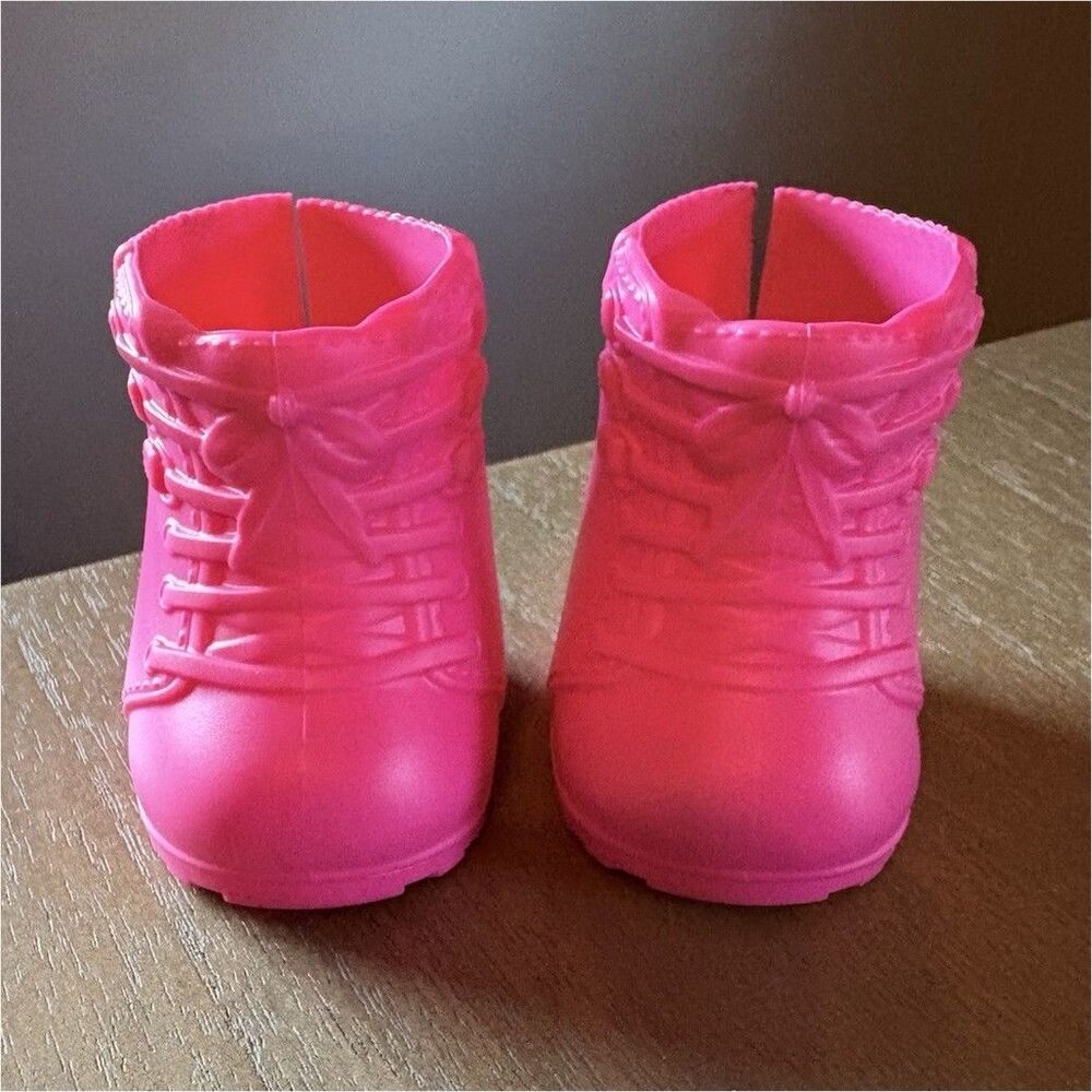 Cabbage Patch Kids Pink Plastic Doll Boots Shoes Pair for 14 in Dolls 2015 CPK